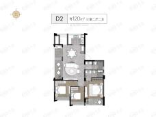 杭州桃李春风3室2厅2卫户型图