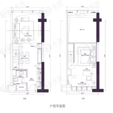 粤海广场2室2厅1卫户型图