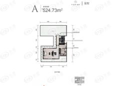 华侨城原岸小双拼别墅A户型三层户型图