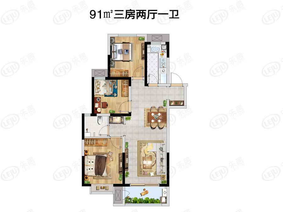 杨凌绿地世界城,在售户型区间78~135㎡.价格约5700元/㎡