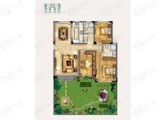 香格里拉•民和花园3室2厅2卫户型图