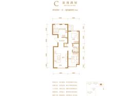 北京城建樾府2室2廳1衛戶型圖
