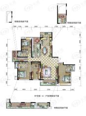 金地湖城大境3室2厅3卫户型图