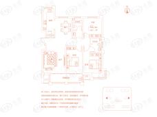 城上城3室2厅2卫户型图