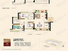 三水万达广场3室2厅2卫户型图