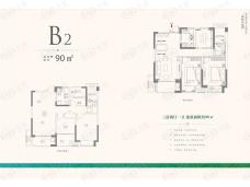 鑫控·吴越学府3室2厅1卫户型图