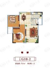 新湖庐山国际2室2厅1卫户型图