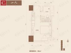 君合天玺1室1厅1卫户型图