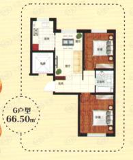 明翠山庄2室2厅1卫户型图