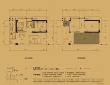 城市东岸2室2厅1卫户型图