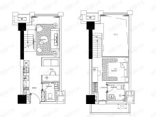 俊发SOHO俊园1室2厅2卫户型图