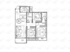 平顶山名门世家3室2厅2卫户型图