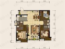 龙湖首开·天宸原著3室2厅2卫户型图