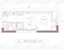 融创精彩天地1室1厅1卫户型图