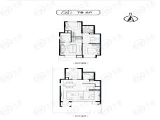 路劲上海院子雅院3室2厅2卫户型图