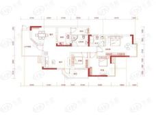 兴威朱雀门3室2厅2卫户型图