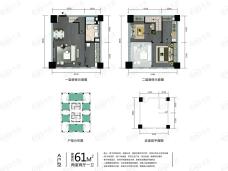 天府国际凤凰城2室2厅1卫户型图