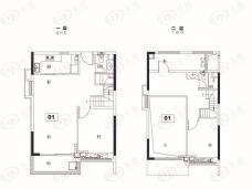 保利中航城4室1厅3卫户型图