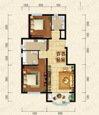 通泰香滨城2室2厅2卫户型图