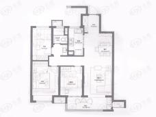 万科翡翠湖山3室2厅1卫户型图
