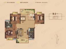 中国铁建山语城3室2厅2卫户型图