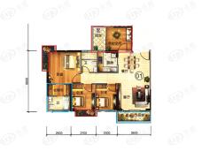 凯蓝滨江时光4室2厅2卫户型图