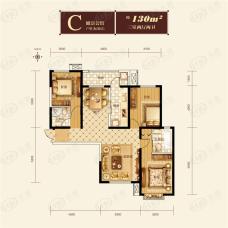 中车·悦湖湾3室2厅2卫户型图