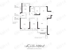 信达天御C109㎡户型图