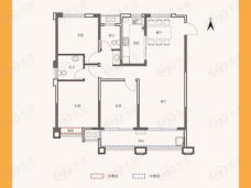 汇安新世界3室2厅2卫户型图