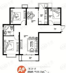 德城新天地3室2厅1卫户型图