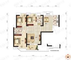 福星惠誉福星华府3室2厅2卫户型图