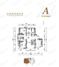 碧海鹏城3室2厅1卫户型图