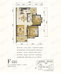 华发国宾学府2室2厅1卫户型图