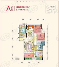 五江·碧桂园城市广场2室2厅2卫户型图