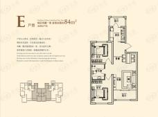 南郡豪庭2室2厅1卫户型图