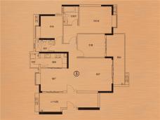 粤泰荔湾华府3室2厅2卫户型图