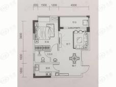 嘉泰豪庭1室2厅1卫户型图
