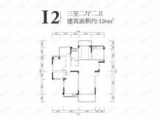 御珑藏（长虹南山一号二期）3室2厅2卫户型图