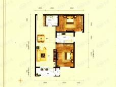 中铁秦皇半岛2室1厅1卫户型图