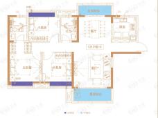 美的云熙府3室2厅2卫户型图