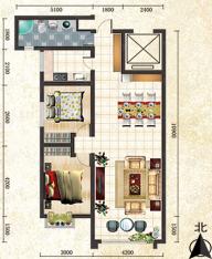 仁和宜居畅心苑2室2厅1卫户型图