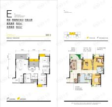 格林城市花园E户型户型图