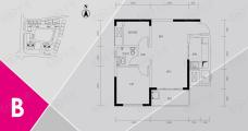 弘坤花样汇2室2厅1卫户型图