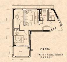 吉东托斯卡纳2室1厅1卫户型图