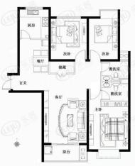 安德利迎海花园3室2厅2卫户型图