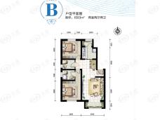 颐高电商云谷水岸2室2厅2卫户型图