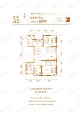 泰达城河与海4室2厅2卫户型图