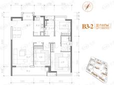 绿地朝阳中心B3-2户型户型图