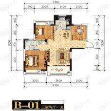 统建新干线3室2厅1卫户型图