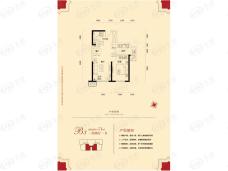 经纬城市绿洲武清二期1室2厅1卫户型图